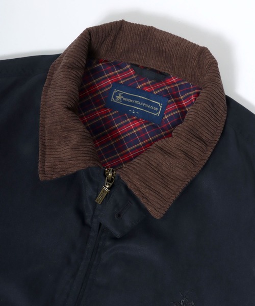 BEVERLY HILLS POLO CLUB（ビバリーヒルズポロクラブ）の「BEVERLY HILLS POLO CLUB/ビバリーヒルズポロクラブ Hunting Jacket/襟コーデュロイ ショート丈 ロゴ ワンポイント刺繍 ハンティングジャケット/ブルゾン/レディース メンズ（ブルゾン・メンズ・レッド/ネイビー/グリーン・LL/L/M）」の11枚目の写真