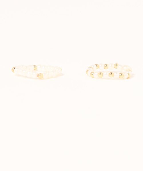 FOREVER 21（フォーエバー トゥエンティーワン）の「2セットパールリング（リング・レディース・シルバー/ゴールド・FREE）」の5枚目の写真
