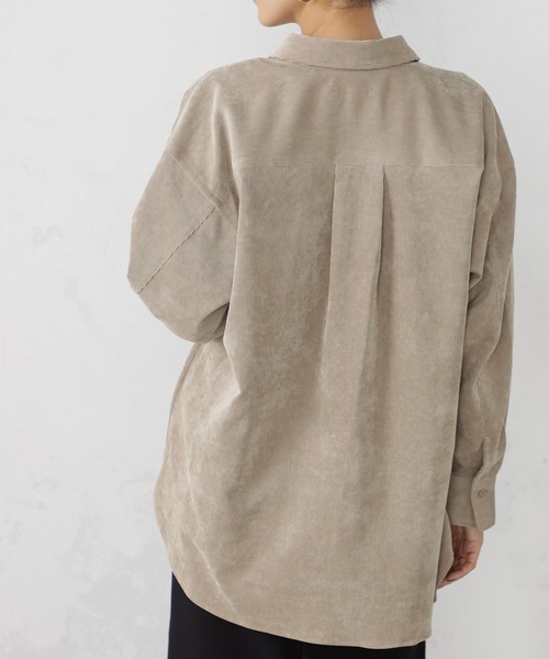 FOUND GOOD（ファウンドグッド）の「EASYコーデュロイシャツ（シャツ/ブラウス・レディース・ブルー系5/アイボリー/ベージュ/ブラウン系8/オレンジ系5・L/S/M）」の11枚目の写真