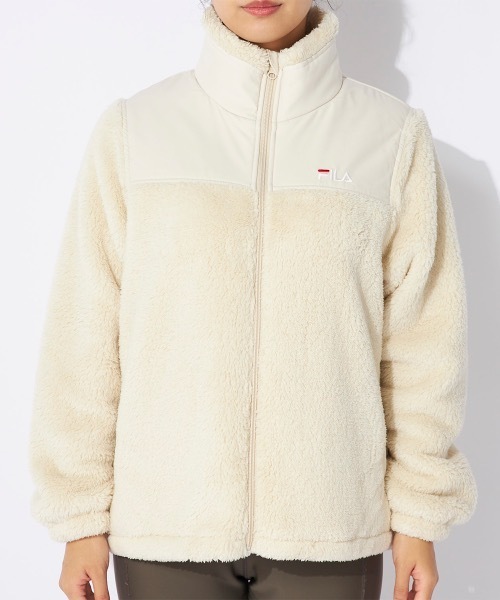 FILA(フィラ)の「【FILA/フィラ】レディースフリーストラックジャケット(ブルゾン・レディース・ダークグレー/アイボリー/カーキ・LARGE/X-LARGE/MEDIUM)」の9枚目の写真