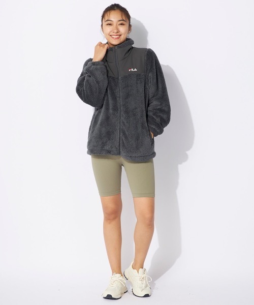 FILA(フィラ)の「【FILA/フィラ】レディースフリーストラックジャケット(ブルゾン・レディース・ダークグレー/アイボリー/カーキ・LARGE/X-LARGE/MEDIUM)」の16枚目の写真