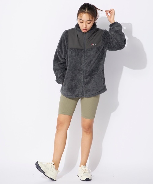 FILA(フィラ)の「【FILA/フィラ】レディースフリーストラックジャケット(ブルゾン・レディース・ダークグレー/アイボリー/カーキ・LARGE/X-LARGE/MEDIUM)」の17枚目の写真