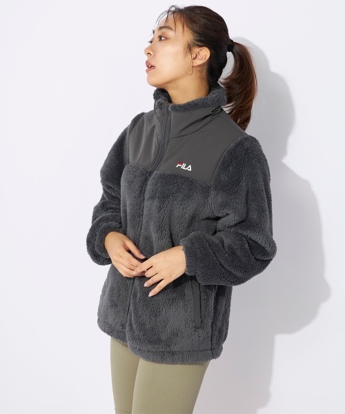 FILA(フィラ)の「【FILA/フィラ】レディースフリーストラックジャケット(ブルゾン・レディース・ダークグレー/アイボリー/カーキ・LARGE/X-LARGE/MEDIUM)」の18枚目の写真