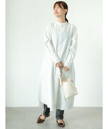 Lugnoncure | 【イージーケア】バンドカラーシャツワンピース(ワンピース)