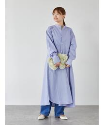 Lugnoncure | 【イージーケア】バンドカラーシャツワンピース(ワンピース)