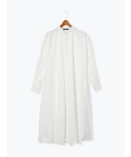 Lugnoncure（ルノンキュール）の「【イージーケア】バンドカラーシャツワンピース（ワンピース・レディース・オフホワイト/ブラウン/ブルー・F）」の10枚目の写真