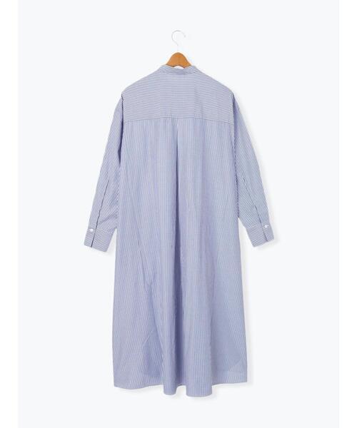 Lugnoncure（ルノンキュール）の「【イージーケア】バンドカラーシャツワンピース（ワンピース・レディース・オフホワイト/ブラウン/ブルー・F）」の12枚目の写真