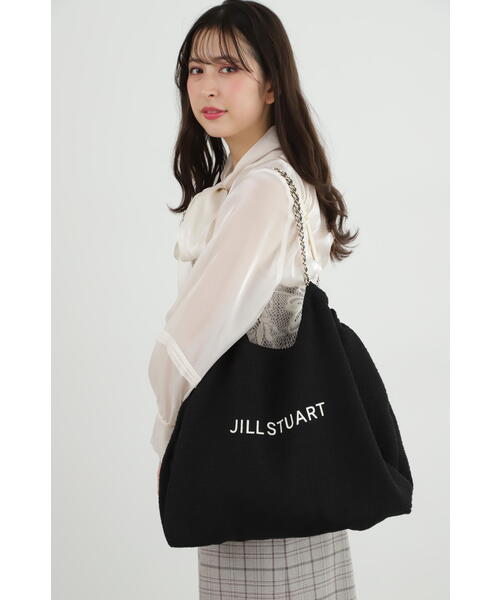 JILL STUART（ジルスチュアート）の「◆ツイードチェーンロゴトート（トートバッグ・レディース・ブラック/ホワイト・ﾌﾘ-）」の5枚目の写真
