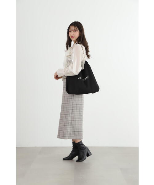 JILL STUART（ジルスチュアート）の「◆ツイードチェーンロゴトート（トートバッグ・レディース・ブラック/ホワイト・ﾌﾘ-）」の6枚目の写真