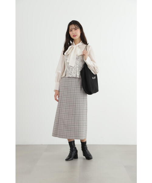 JILL STUART（ジルスチュアート）の「◆ツイードチェーンロゴトート（トートバッグ・レディース・ブラック/ホワイト・ﾌﾘ-）」の7枚目の写真