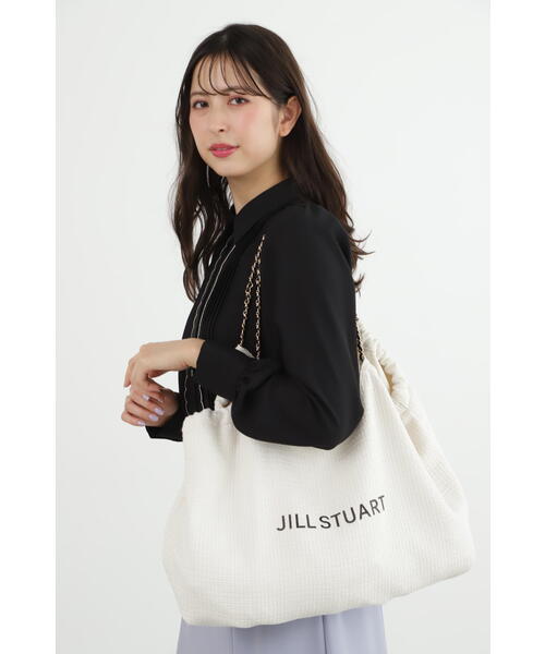 JILL STUART（ジルスチュアート）の「◆ツイードチェーンロゴトート（トートバッグ・レディース・ブラック/ホワイト・ﾌﾘ-）」の9枚目の写真