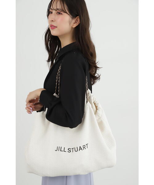 JILL STUART（ジルスチュアート）の「◆ツイードチェーンロゴトート（トートバッグ・レディース・ブラック/ホワイト・ﾌﾘ-）」の10枚目の写真