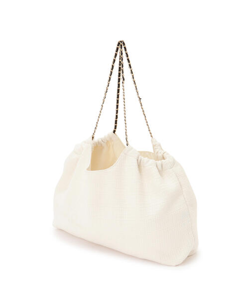 JILL STUART（ジルスチュアート）の「◆ツイードチェーンロゴトート（トートバッグ・レディース・ブラック/ホワイト・ﾌﾘ-）」の14枚目の写真