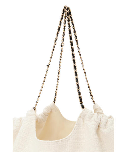 JILL STUART（ジルスチュアート）の「◆ツイードチェーンロゴトート（トートバッグ・レディース・ブラック/ホワイト・ﾌﾘ-）」の15枚目の写真