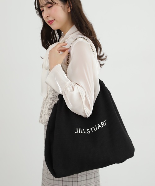 JILL STUART（ジルスチュアート）の「◆ツイードチェーンロゴトート（トートバッグ・レディース・ブラック/ホワイト・ﾌﾘ-）」の22枚目の写真