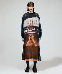 non tokyo ワンピース　ドレス NON TOKYO（ノントーキョー）の「DIRECT PRINT SHEER ONE-PIECE