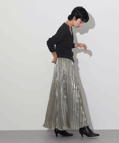 The rejoice（ザ リジョイス）の「光沢プリーツスカート（スカート