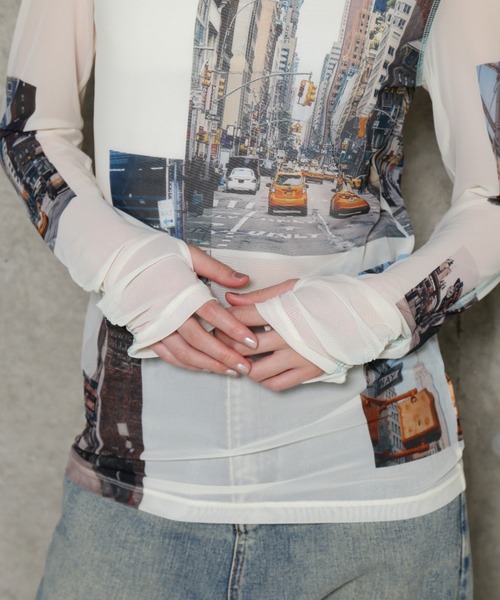 ROSE BUD（ローズバッド）の「プリントシアーインナー（Tシャツ/カットソー・レディース・ブラック/ホワイト/ホワイト系その他・FREE）」の22枚目の写真