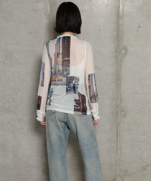 ROSE BUD（ローズバッド）の「プリントシアーインナー（Tシャツ/カットソー・レディース・ブラック/ホワイト/ホワイト系その他・FREE）」の16枚目の写真