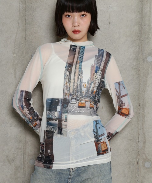 ROSE BUD（ローズバッド）の「プリントシアーインナー（Tシャツ/カットソー・レディース・ブラック/ホワイト/ホワイト系その他・FREE）」の17枚目の写真