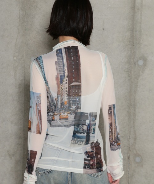 ROSE BUD（ローズバッド）の「プリントシアーインナー（Tシャツ/カットソー・レディース・ブラック/ホワイト/ホワイト系その他・FREE）」の19枚目の写真