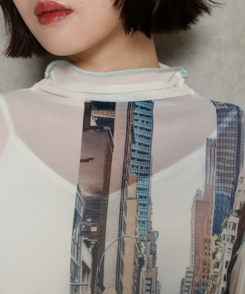 ROSE BUD（ローズバッド）の「プリントシアーインナー（Tシャツ/カットソー・レディース・ブラック/ホワイト/ホワイト系その他・FREE）」の20枚目の写真