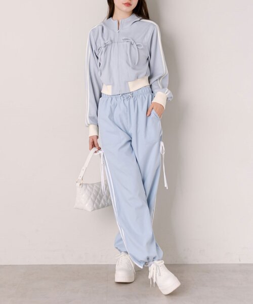 OLIVE des OLIVE（オリーブデオリーブ）の「胸ドロストパーカー（Tシャツ/カットソー・レディース・ブラウン/サックスブルー/ブラック/トップグレー・FREE）」の15枚目の写真