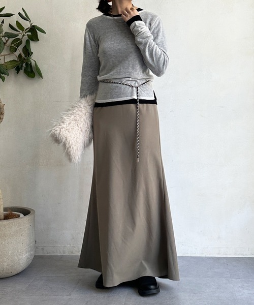 DouDou（ドゥドゥ）の「2枚SETニット（ニット/セーター・レディース・レッド/オフホワイト/グレー・FREE）」の22枚目の写真