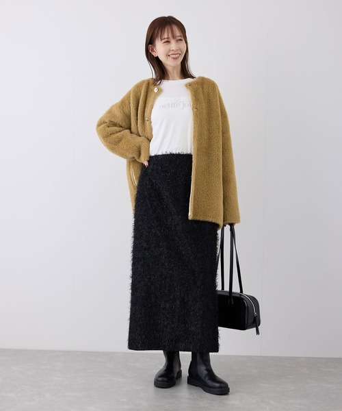 ROPE' PICNIC（ロペピクニック）の「フェザーラメアイラインロングスカート（スカート・レディース・ブラック/ブラウン/キナリ・36/38）」の7枚目の写真