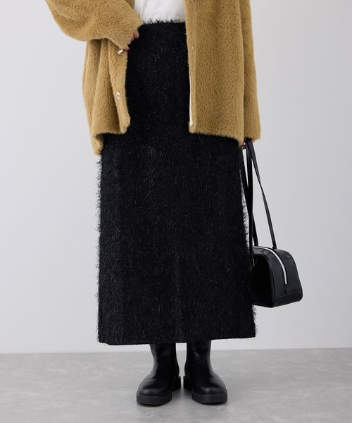 ROPE' PICNIC（ロペピクニック）の「フェザーラメアイラインロングスカート（スカート・レディース・ブラック/ブラウン/キナリ・36/38）」の9枚目の写真