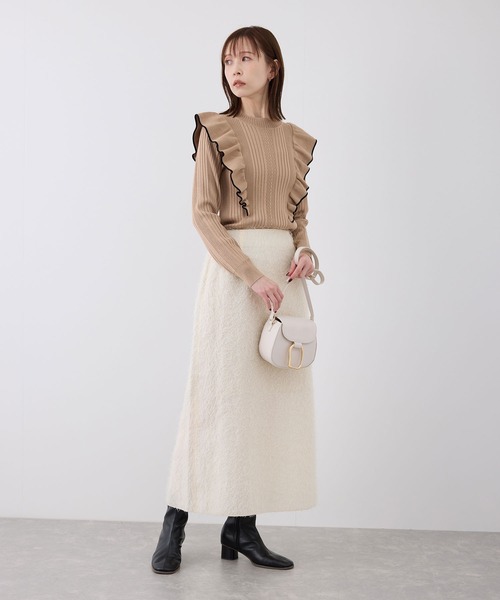 イビザ限定✨ロエベ ラップスカート リネン ストライプ フリンジ リボン ロング イビザ限定✨ロエベ ラップスカート リネン ストライプ フリンジ