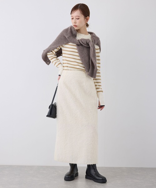 ROPE' PICNIC（ロペピクニック）の「フェザーラメアイラインロングスカート（スカート・レディース・ブラック/ブラウン/キナリ・36/38）」の16枚目の写真