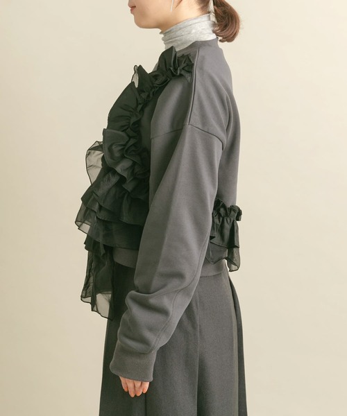 KUOSE 【新品】グレー フリルスウェット KUOSE 【新品】グレー フリルスウェット KUOSE 【新品】グレー