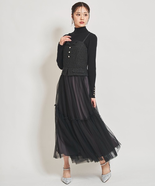 31 Sons de mode（トランテアン　ソン　ドゥ　モード）の「【ＷＡＳＨＡＢＬＥ】ゴールド釦タートルネックニット（ニット/セーター・レディース・ブラック/オフホワイト/サックスブルー/ピンク・フリー）」の13枚目の写真