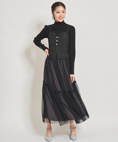 31 Sons de mode（トランテアン　ソン　ドゥ　モード）の「【ＷＡＳＨＡＢＬＥ】ゴールド釦タートルネックニット（ニット/セーター・レディース・ブラック/オフホワイト/サックスブルー/ピンク・フリー）」の14枚目の写真