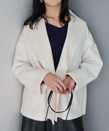 ニットダブルフェイスショールカラージャケット