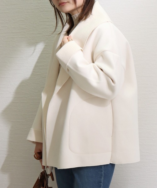 libelle more（リベル モア）の「ニットダブルフェイスショールカラー