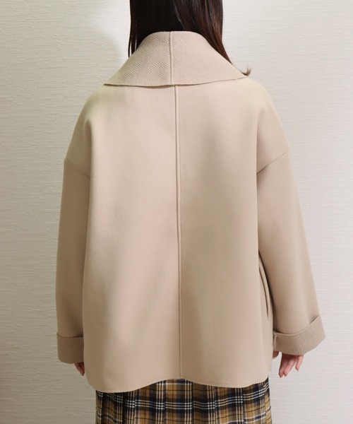 libelle more（リベル モア）の「ニットダブルフェイスショールカラー