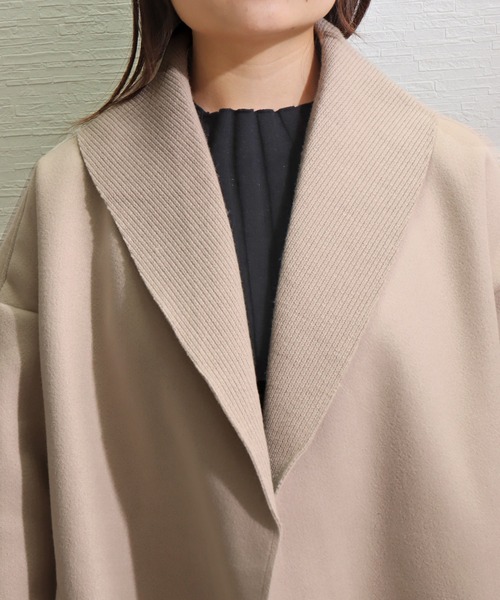 libelle more（リベル モア）の「ニットダブルフェイスショールカラー