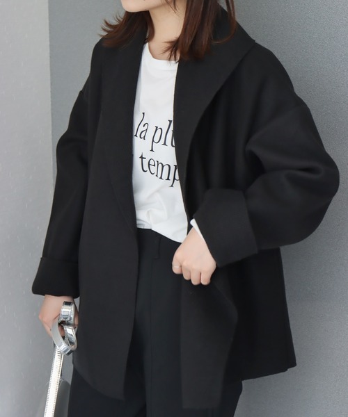 libelle more（リベル モア）の「ニットダブルフェイスショールカラー