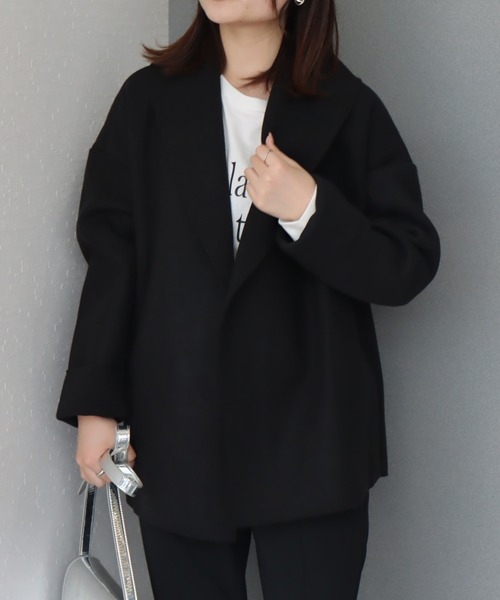 libelle more（リベル モア）の「ニットダブルフェイスショールカラー