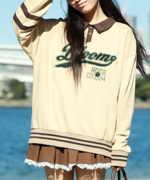 HOOK（フック）の「【HOOK】for　girls 　レース裾プリーツミニスカート（スカート・レディース・ダークグレー/ブラック/チョコ・S/M/L）」の15枚目の写真