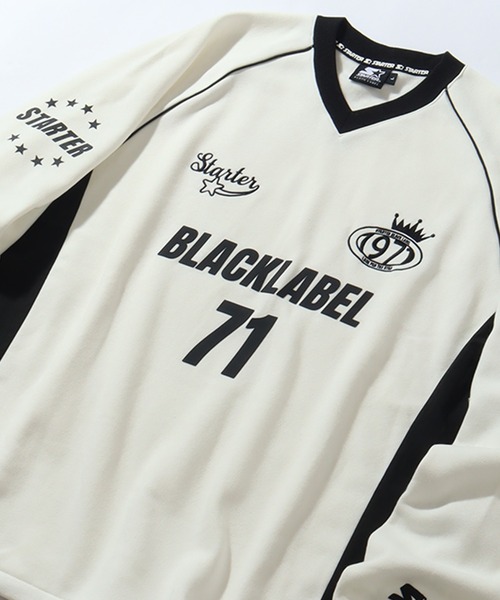 STARTER BLACK LABEL(スターターブラックレーベル)の「【STARTER /スターター】裏起毛 異素材切替 ラグランプルオーバー(スウェット・メンズ・ホワイト×ブラック/ブラック×ホワイト/チャコールグレー×ブラック・L/M/XL)」の19枚目の写真