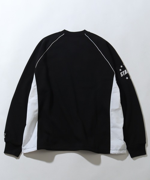 STARTER BLACK LABEL(スターターブラックレーベル)の「【STARTER /スターター】裏起毛 異素材切替 ラグランプルオーバー(スウェット・メンズ・ホワイト×ブラック/ブラック×ホワイト/チャコールグレー×ブラック・L/M/XL)」の22枚目の写真