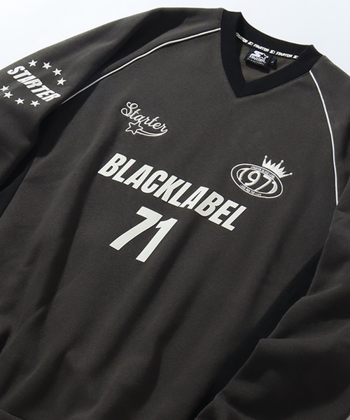 STARTER BLACK LABEL(スターターブラックレーベル)の「【STARTER /スターター】裏起毛 異素材切替 ラグランプルオーバー(スウェット・メンズ・ホワイト×ブラック/ブラック×ホワイト/チャコールグレー×ブラック・L/M/XL)」の21枚目の写真