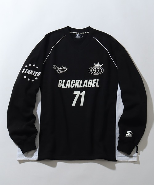 STARTER BLACK LABEL(スターターブラックレーベル)の「【STARTER /スターター】裏起毛 異素材切替 ラグランプルオーバー(スウェット・メンズ・ホワイト×ブラック/ブラック×ホワイト/チャコールグレー×ブラック・L/M/XL)」の17枚目の写真