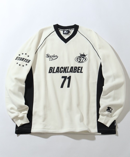 STARTER BLACK LABEL(スターターブラックレーベル)の「【STARTER /スターター】裏起毛 異素材切替 ラグランプルオーバー(スウェット・メンズ・ホワイト×ブラック/ブラック×ホワイト/チャコールグレー×ブラック・L/M/XL)」の12枚目の写真