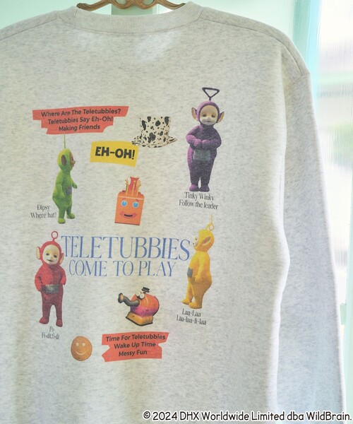 FREAK'S STORE(フリークスストア)の「Teletubbies come to playバックプリントスウェット/テレタビーズバックプリントスウェット(スウェット・レディース・ライトグレー/チャコールグレー・フリ-)」の4枚目の写真