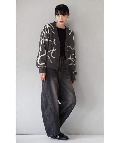 e-zakkamania stores（イーザッカマニアストアーズ）の「デニム立体切替バルーンパンツ（デニムパンツ・レディース・ブラック系/ネイビー系/ライトブルー・L/M）」の10枚目の写真