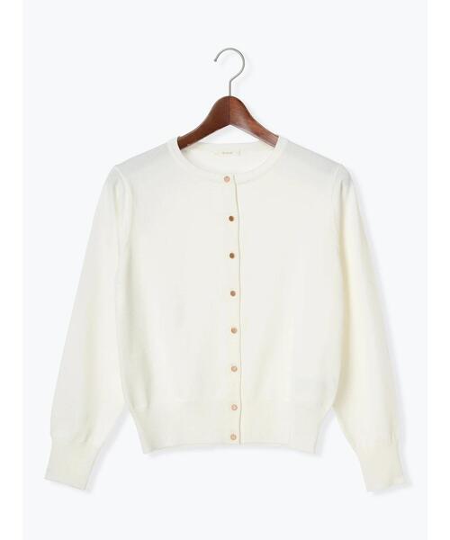 Te chichi（テチチ）の「【WEB限定】金ボタンクルーカーディガン（カーディガン/ボレロ・レディース・ゴールド/レッド/ブラック/ブルー/シルバー/オフホワイト・F）」の11枚目の写真